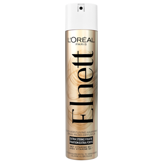 Elnett Haarspray Satin Extra Strong Fixation 300ml, hair styling spray with powerful hold and satin finish.