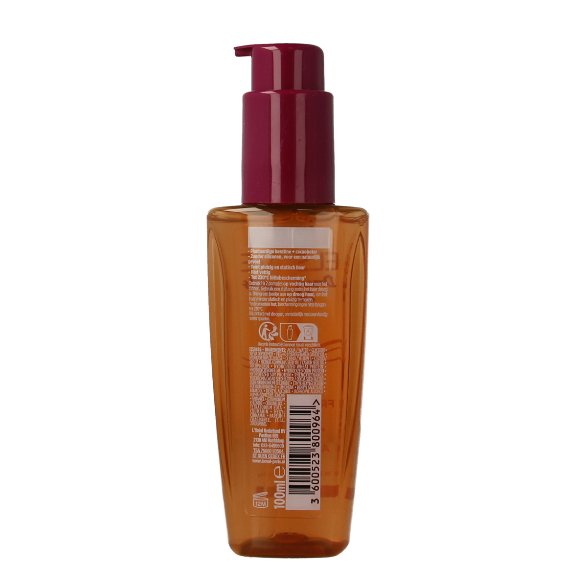 Elvive Dream Lengths anti-frizz serum in a 100ml bottle, designed for hair care to reduce frizz and add shine.