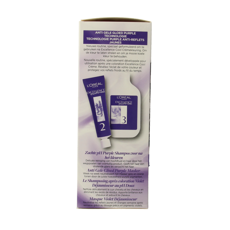 Excellence Cool Creme 4.11 ultra ash brown hair coloring cream, 1 box, for professional hair dyeing.