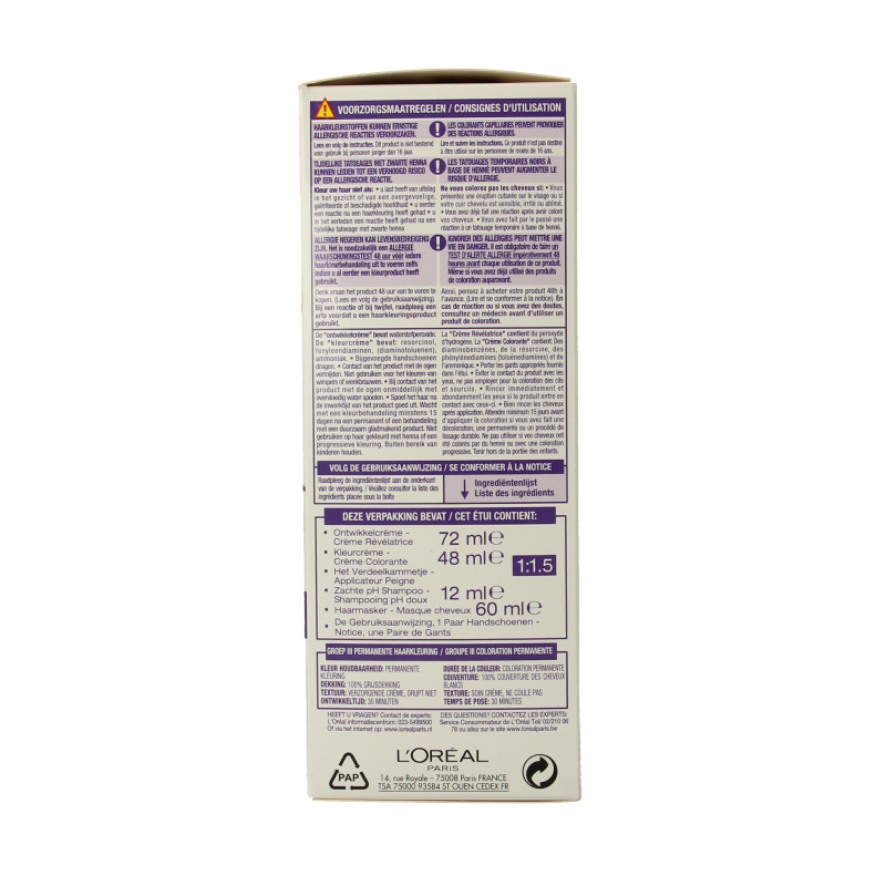 Excellence Cool Creme 4.11 Ultra Ash Blonde hair coloring cream, 1.00 unit, in a tube with packaging.
