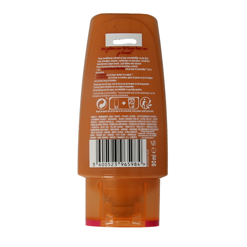 Elvive Dream Lengths hair care product in a 90ml tube, designed for nourishing and strengthening long hair.