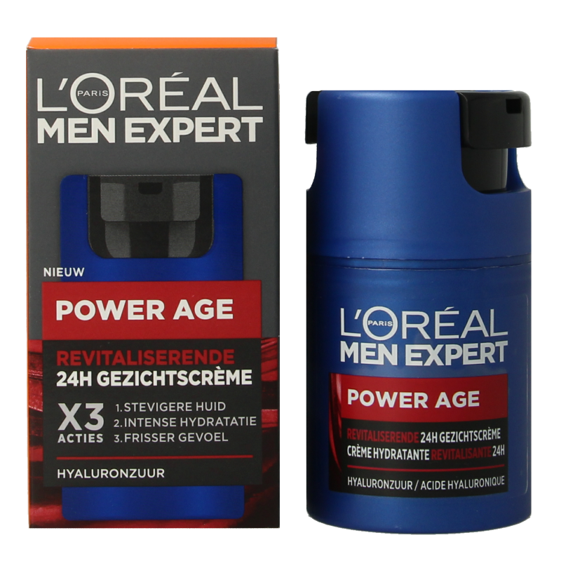 Men Expert Power Age 50ml hair coloring kit for men, featuring a sleek bottle and professional application tools.
