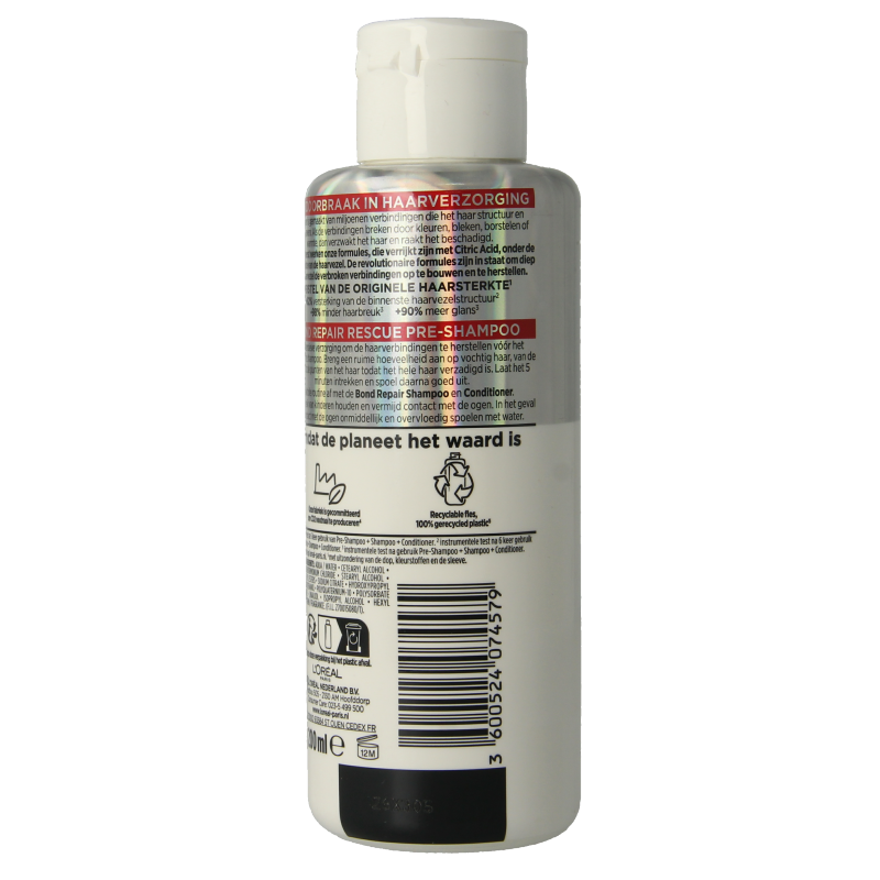 Elvive Pre-shampoo bond repair hair treatment in a 200ml bottle, designed for strengthening and repairing damaged hair.
