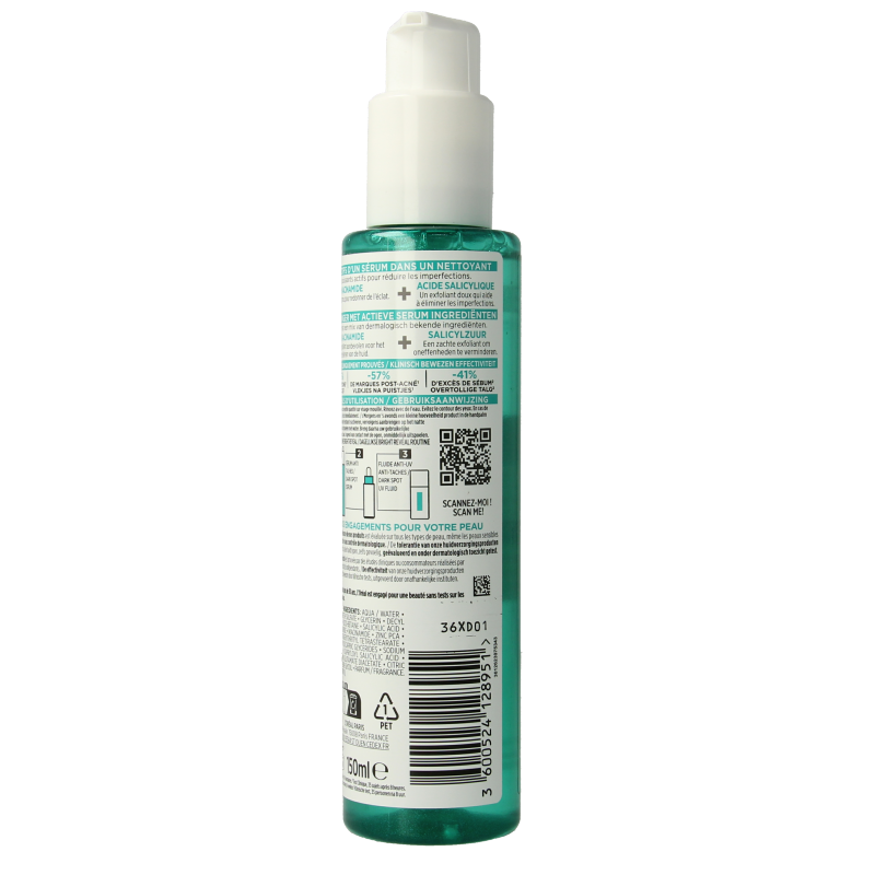 L'Oreal Paris Bright Reveal dark spot facial cleanser in a 150ml bottle, designed for brightening and skin cleansing.