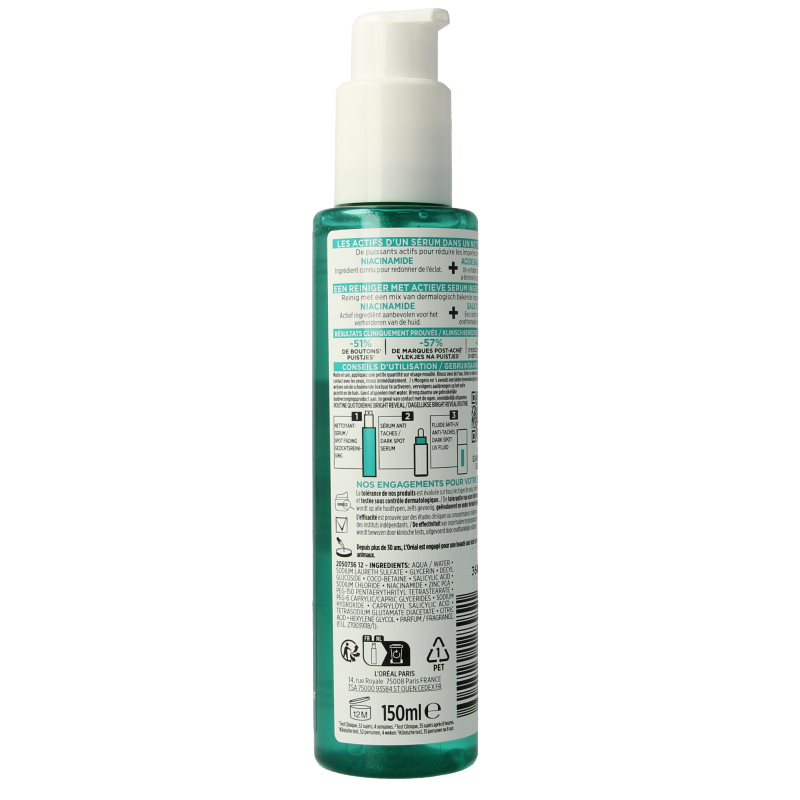 L'Oreal Paris Bright Reveal dark spot serum bottle, 150ml, facial skincare for brightening and dark spot treatment.