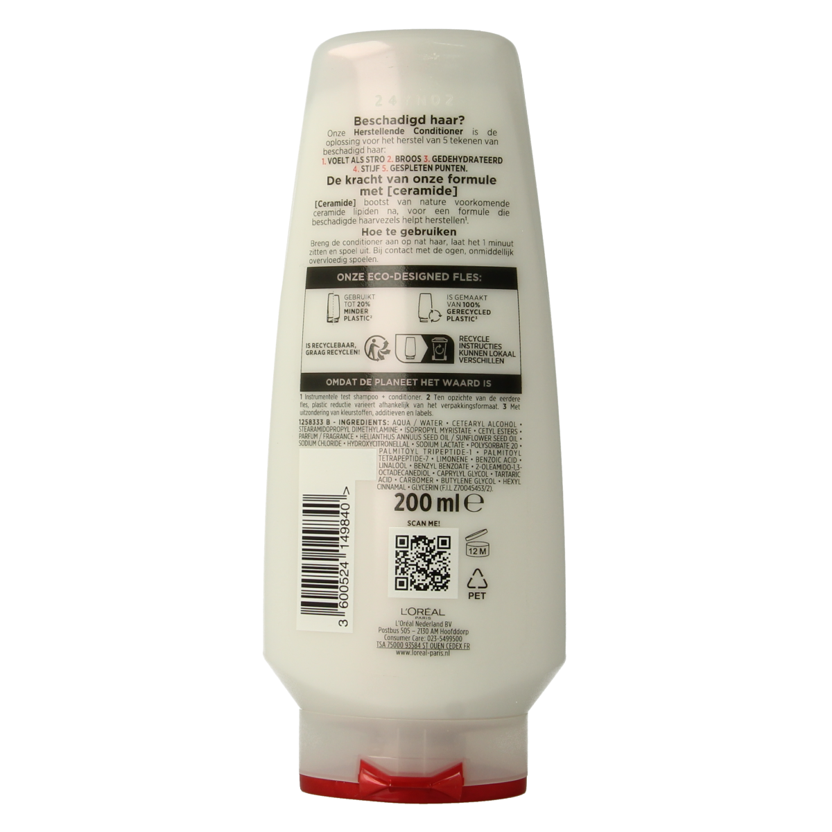 Elvive Total Repair conditioner in 200ml bottle, suitable for hair care, with a sleek design and product label visible.