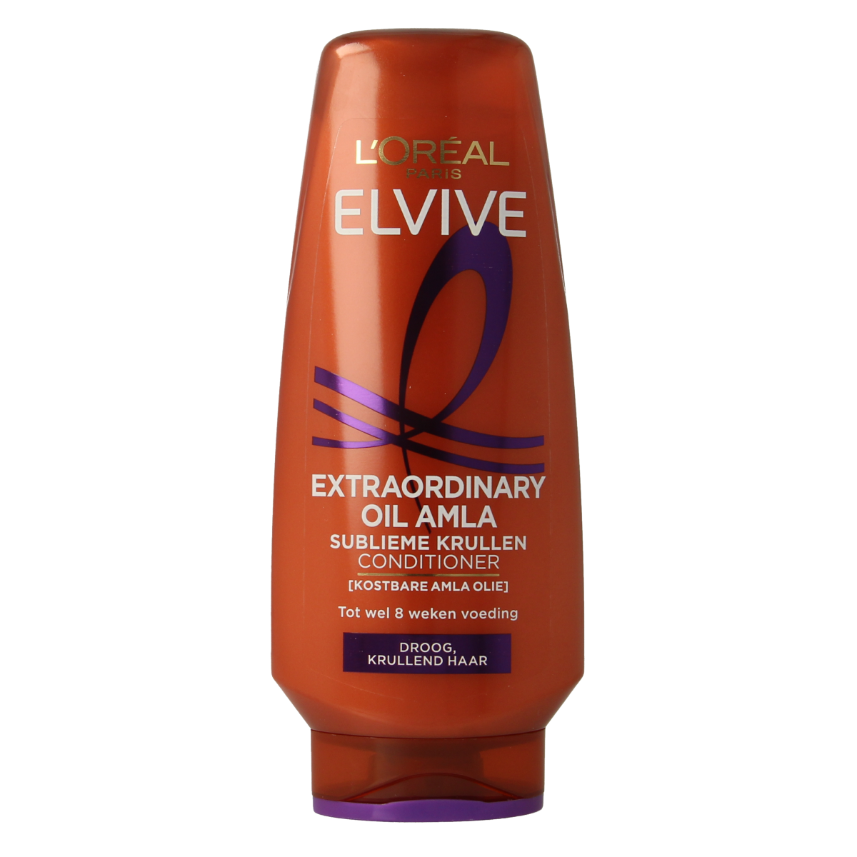 Elvive krulverzorging conditioner in 200ml bottle, designed for curly hair, shown in a close-up image.