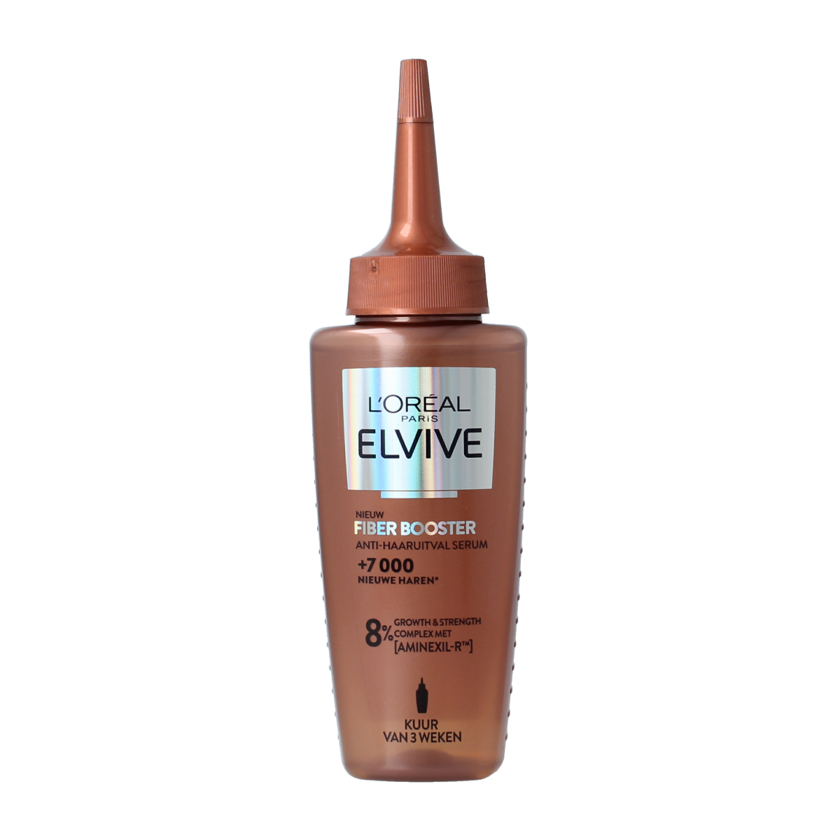 Elvive Serum Growth Factor hair treatment bottle showing the 102ml size and product label for hair care.