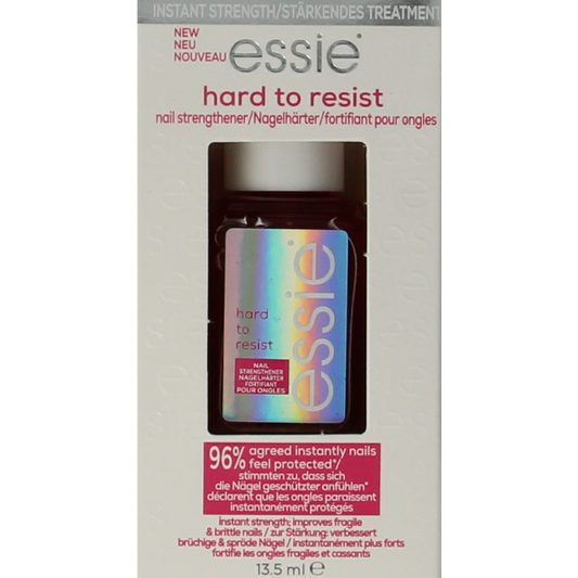 Essie Hard to Resist pink makeup product in 13.5ml container, showcasing the sleek packaging and vibrant pink color.