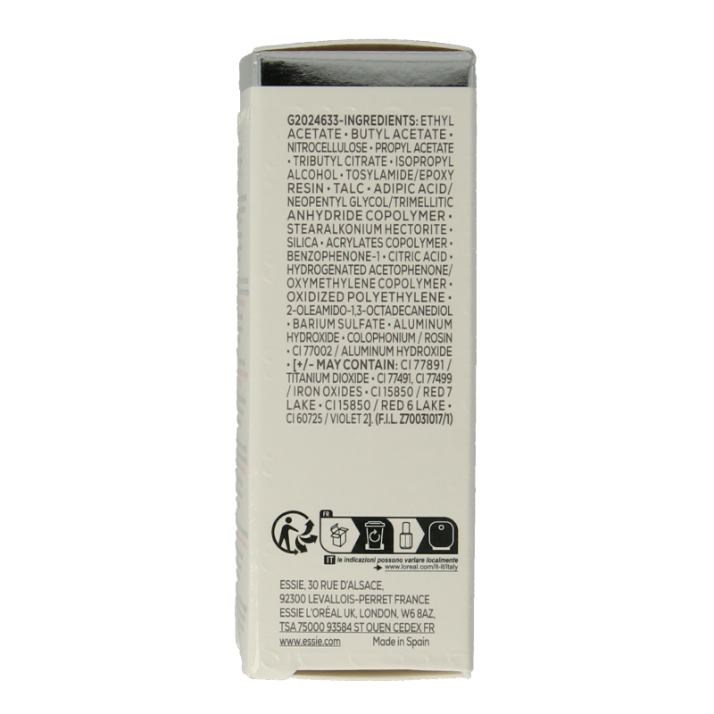 Essie Good as New Nail Polish 13.5ml makeup bottle with a white cap and colorful label, ideal for shiny, flawless nails.