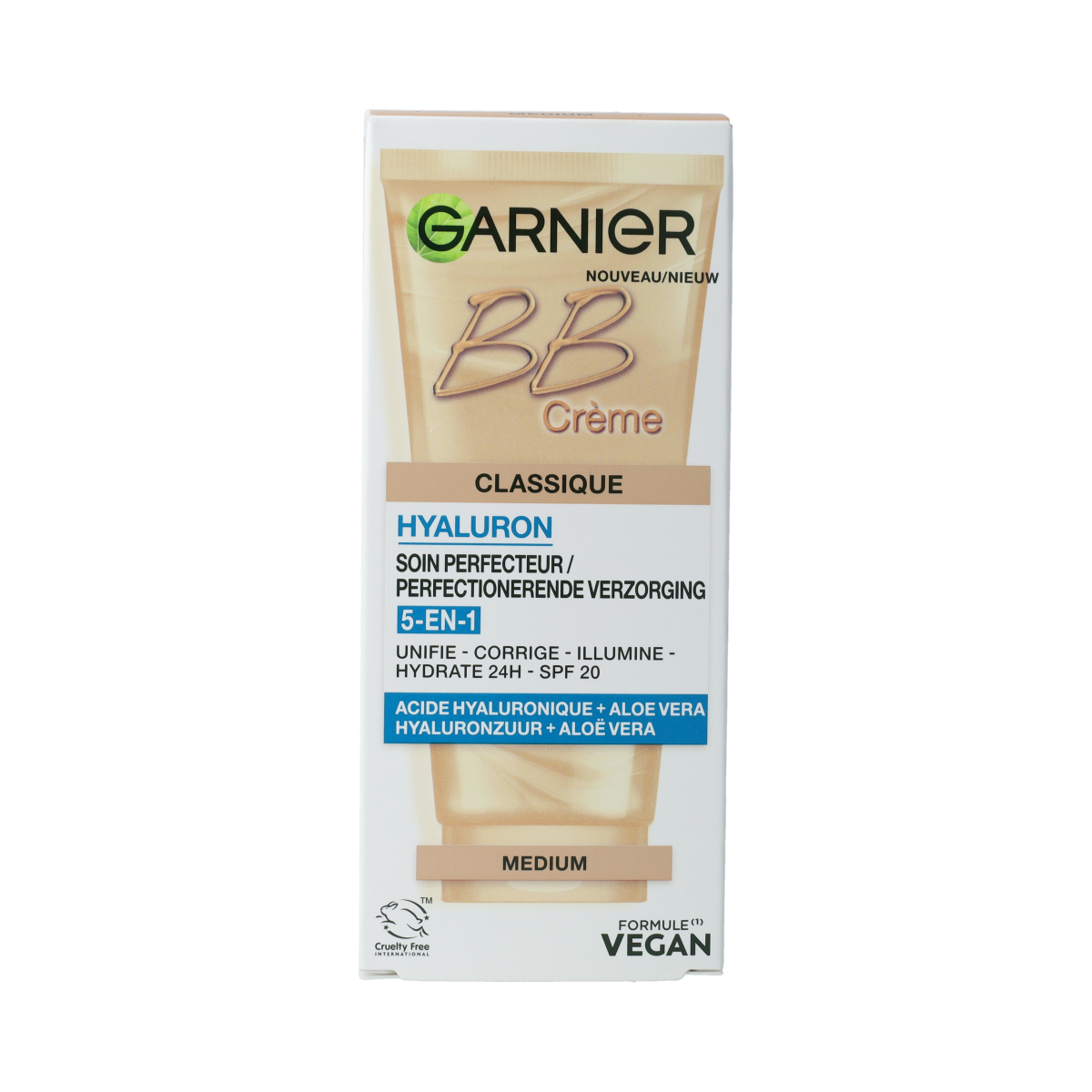 Garnier Skin Naturals BB cream in 50ml tube, designed for evening skin tone and facial skincare.
