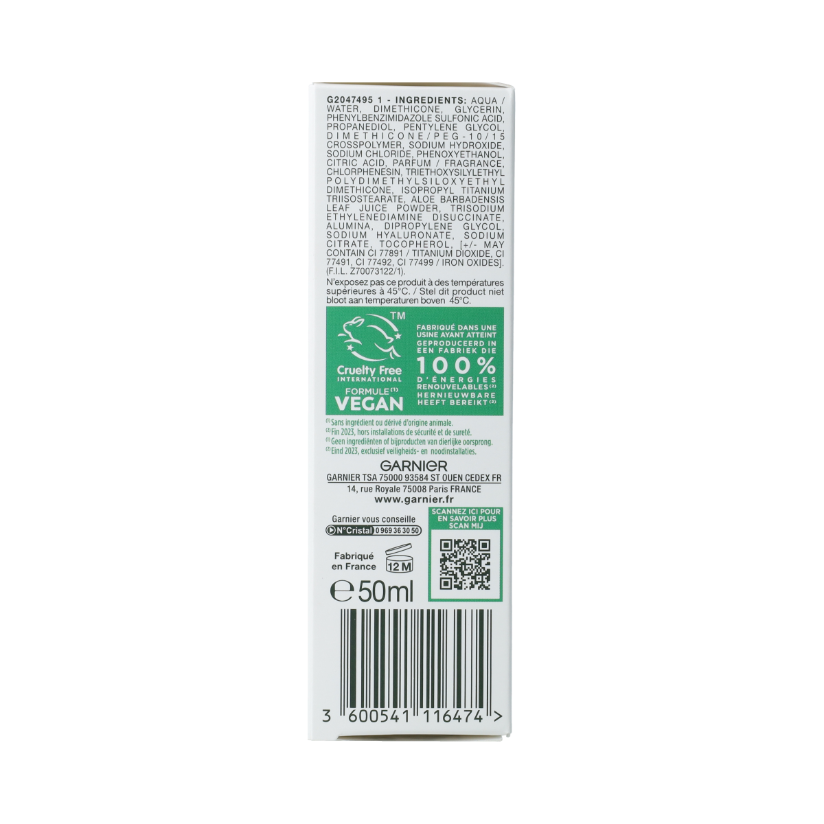 Garnier Skin Naturals BB cream classic egaliserend 50ml, facial skincare product in a tube with a beige cap.