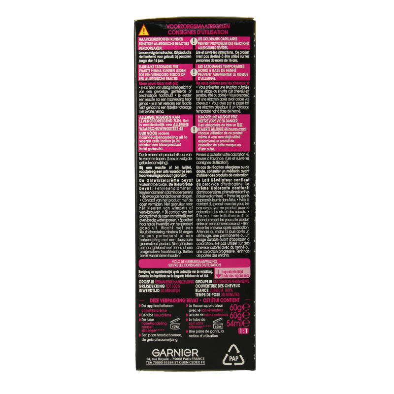 Garnier Olia light brown 5.0 hair coloring set with lush hair dye and applicator, natural-looking results, easy to use.