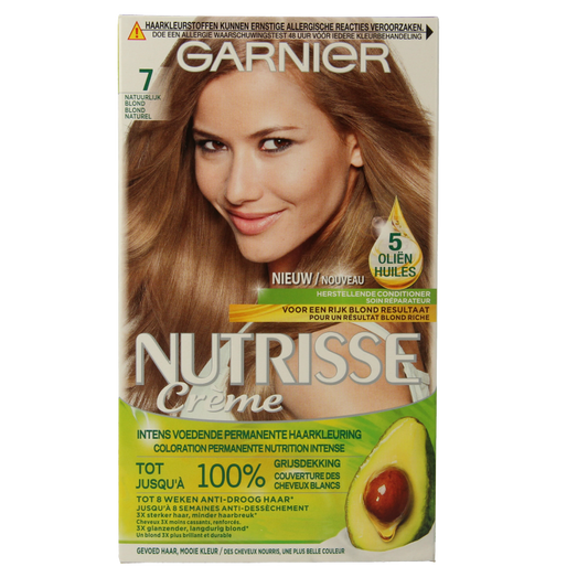 Nutrisse Nutrisse 70 Ambre hair coloring set with gloves and instructions for at-home hair dyeing