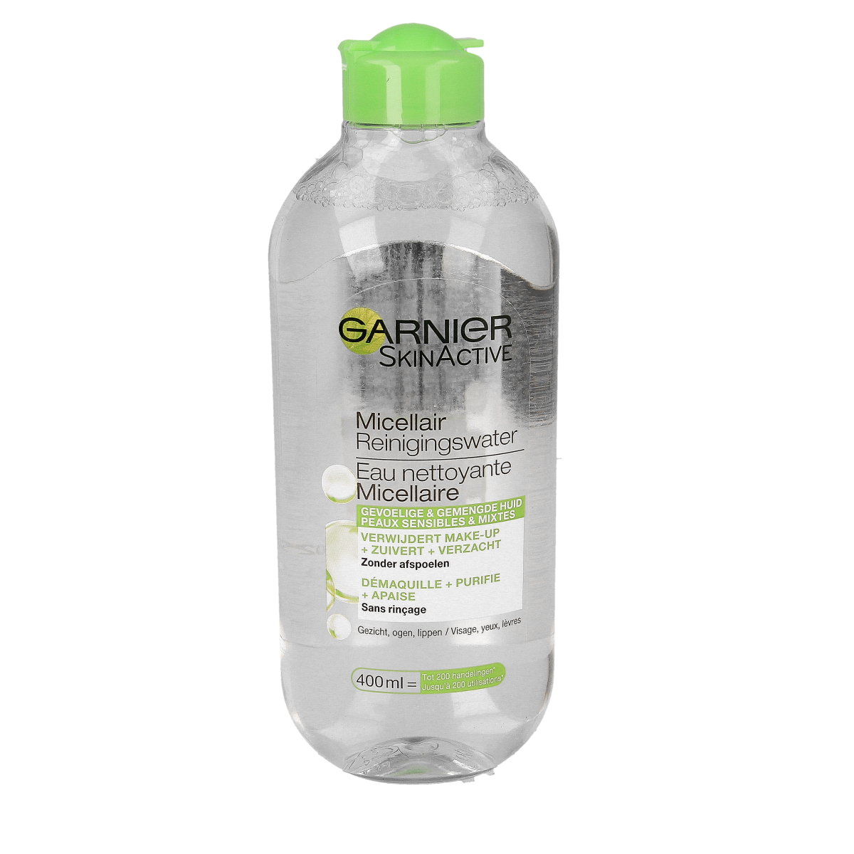 Garnier Skin Naturals Micellar Solution for mixed skin, 400ml, facial skincare product with clear liquid in a bottle