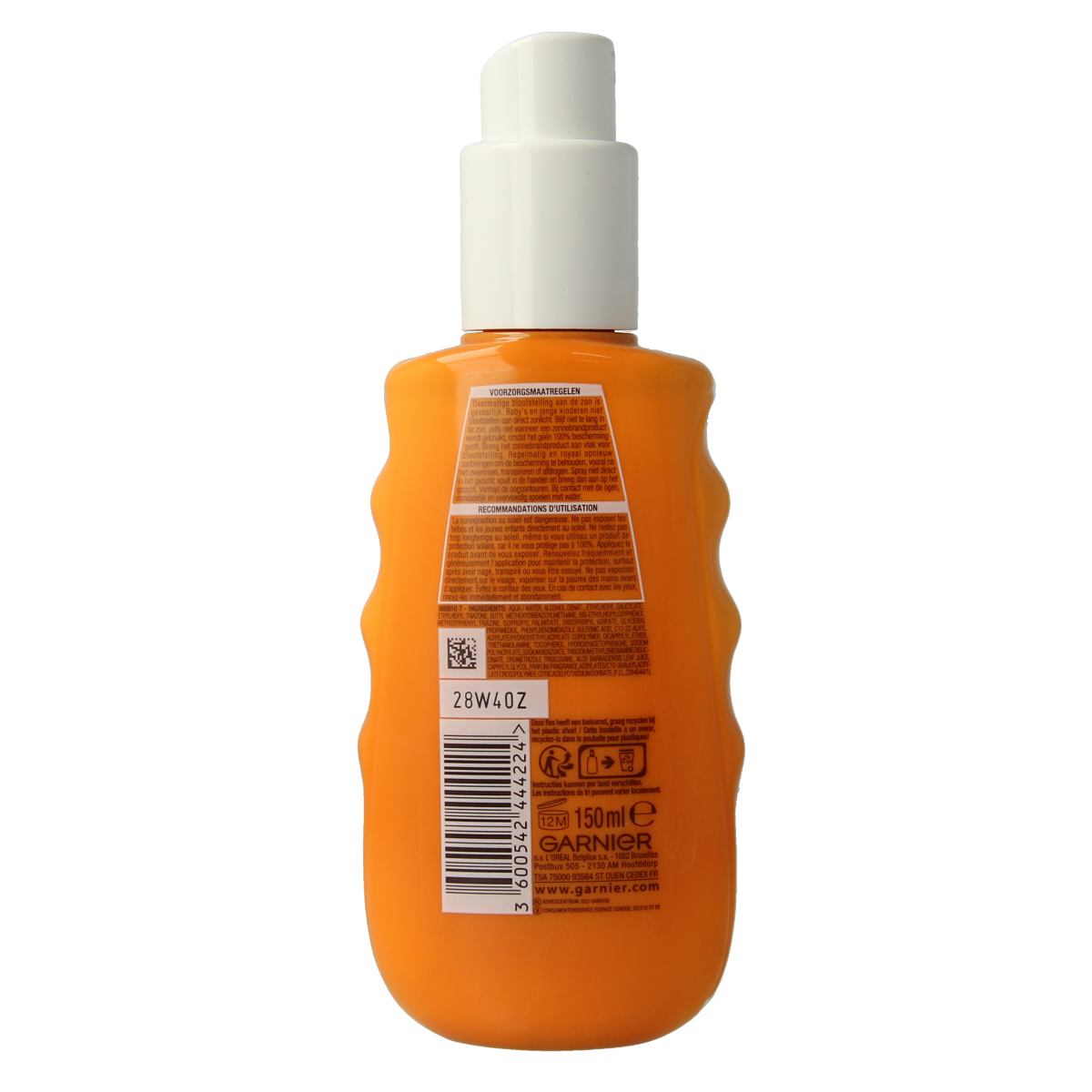 Ambre Solaire Kids Nemo SPF50+ sun spray bottle, 150ml, suitable for children's sun protection in outdoor settings.