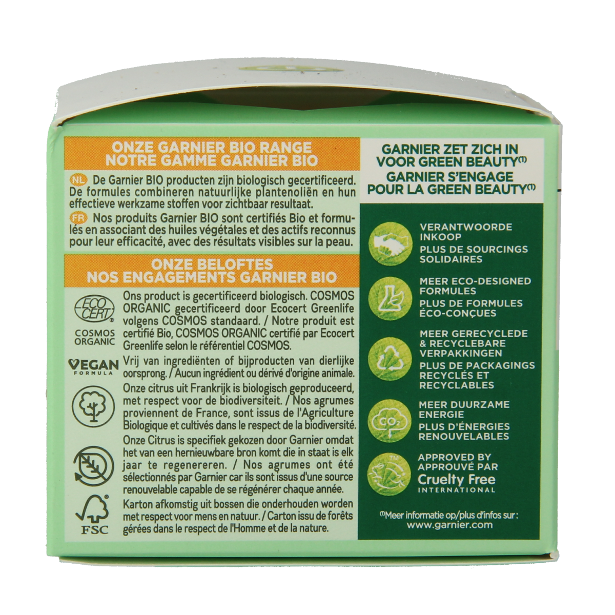 Garnier Bio Vitamine C face moisturizer in a 50ml tube, nourishing skincare product for radiant skin.