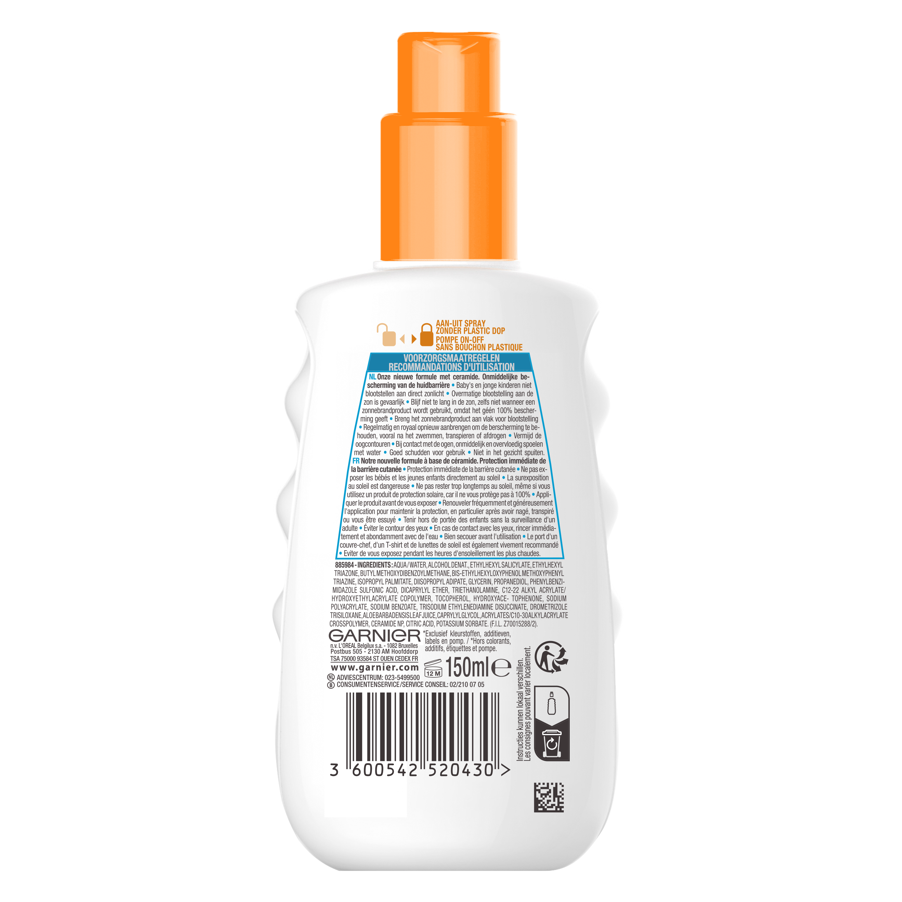 Ambre Solaire Sensitive spray SPF50+ 150.00 Milliliter