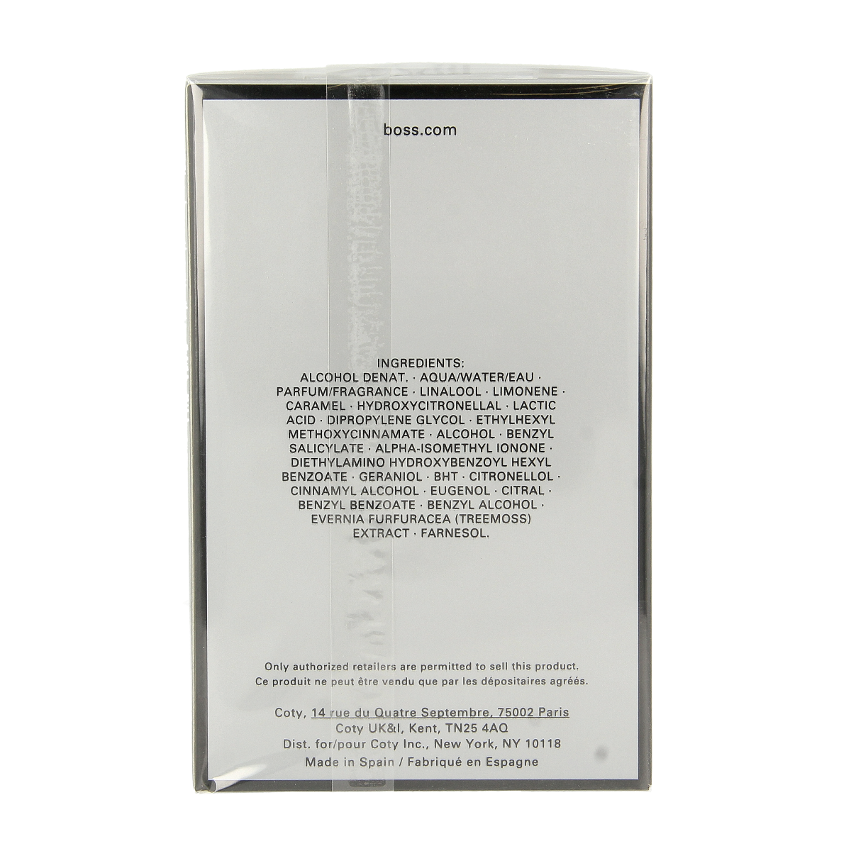 Hugo Boss Number One men's eau de toilette in a 100ml bottle, featuring elegant packaging and branding.