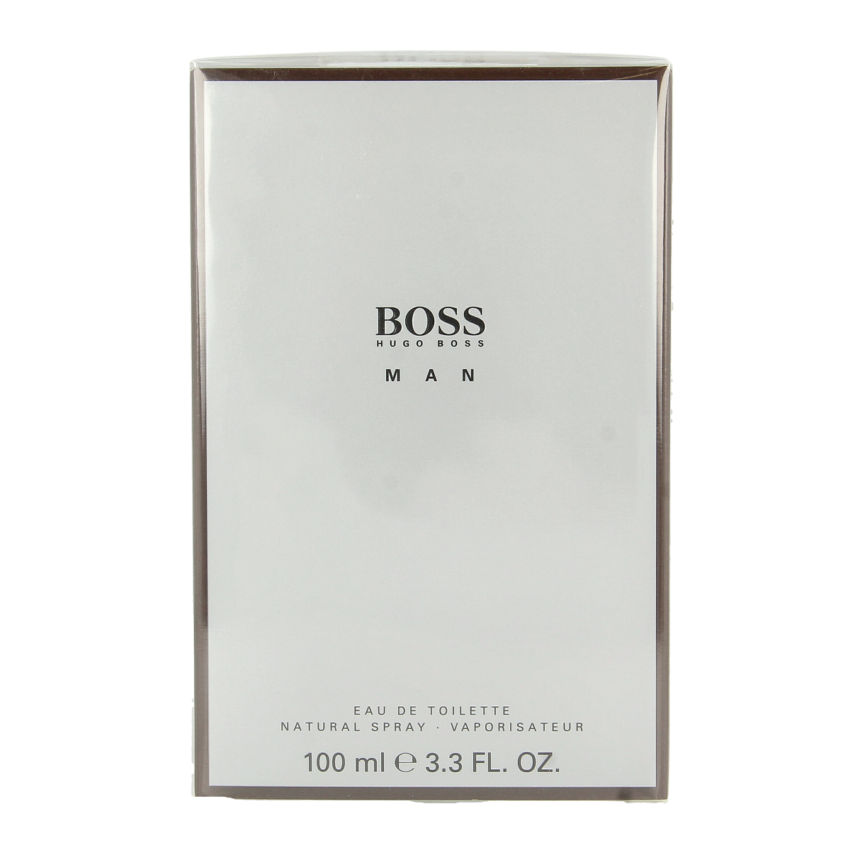 Hugo Boss Orange men's eau de toilette 100ml bottle with sleek design and Hugo Boss branding.