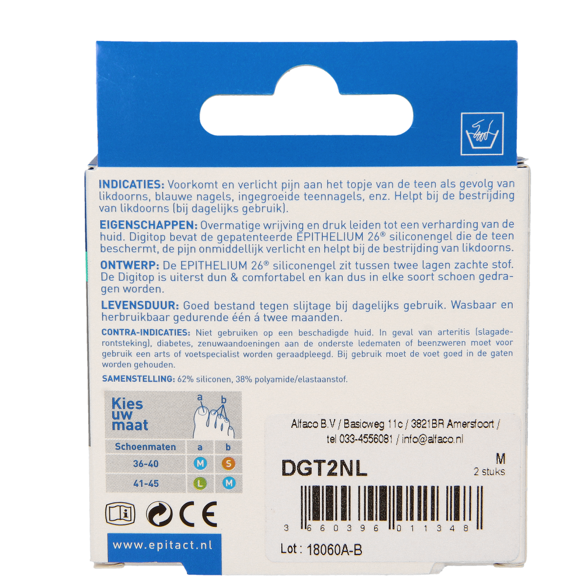 Epitact Digitop nail and corn bandages in size M, 2.00 pieces, designed to relieve pressure on nails and corns.