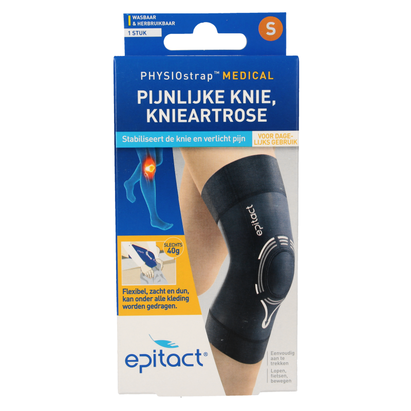 Epitact Knie medical bandage size S 35-38, shown in the image, designed for knee support and compression.