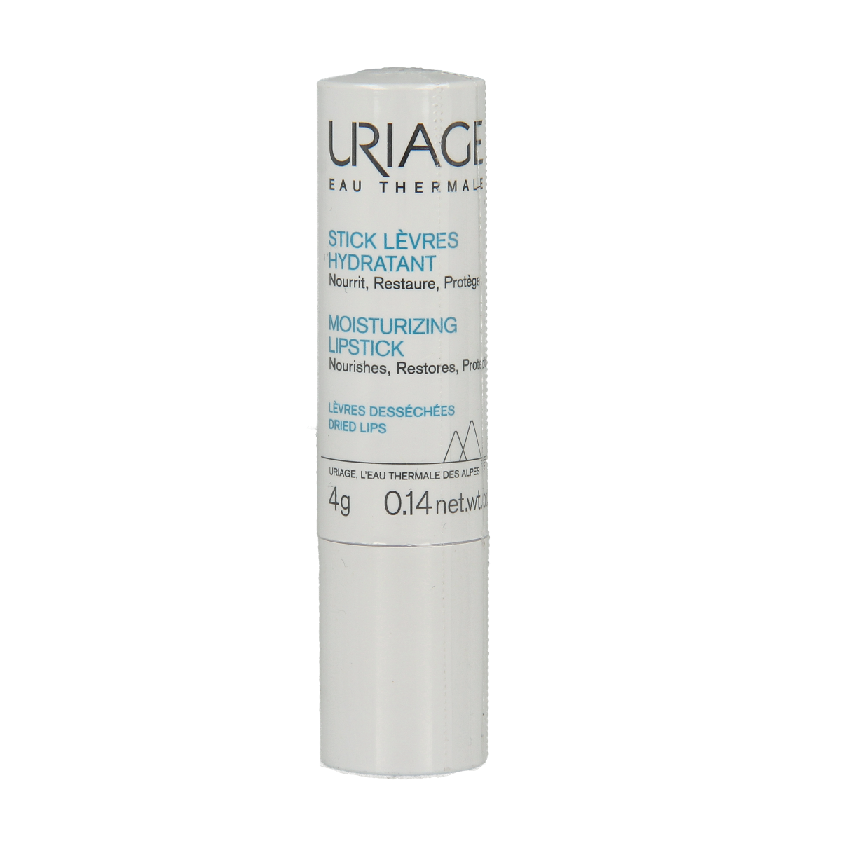 Uriage Mineraal Water lip balm in 4g, hydrating lip care product with mineral water for smooth, moisturized lips.