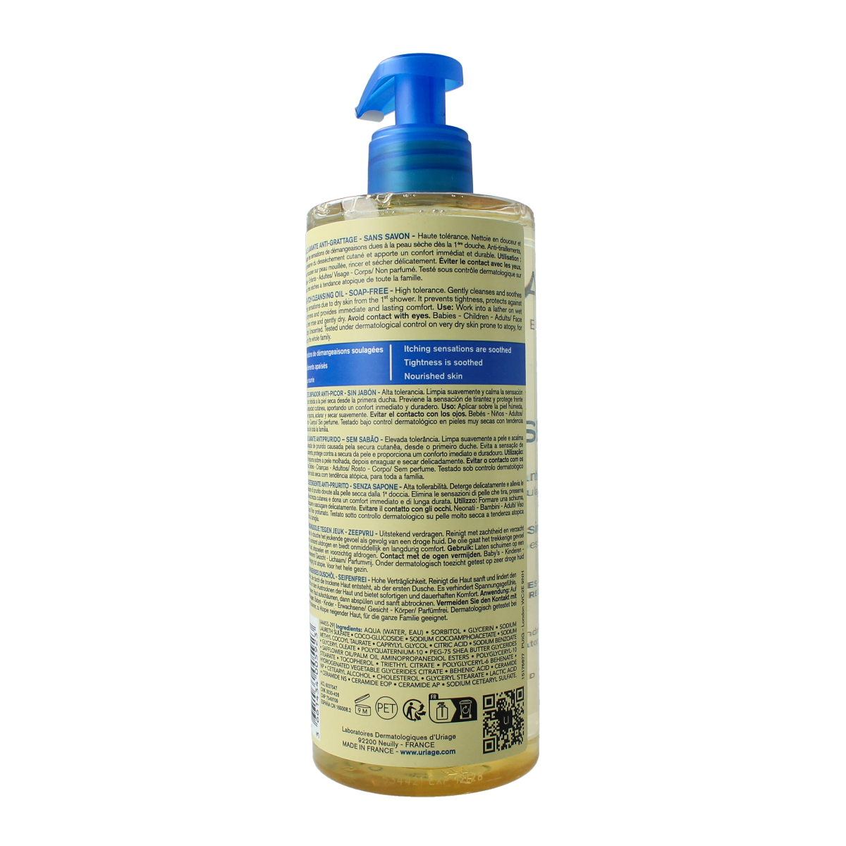 Uriage Xemose huile lavant apa in 500ml, a gentle body cleansing oil from Uriage for sensitive skin.