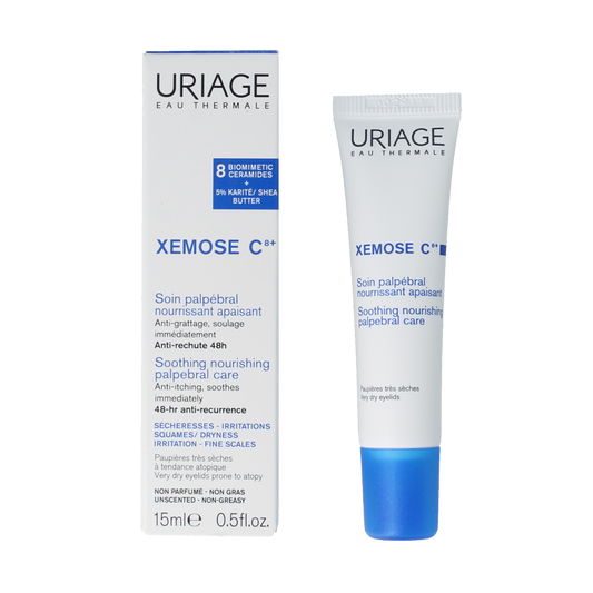 Uriage Xemose kalmerende oogverzorging in een 15 ml tube, verzacht en kalmeert de gevoelige huid rond de ogen.