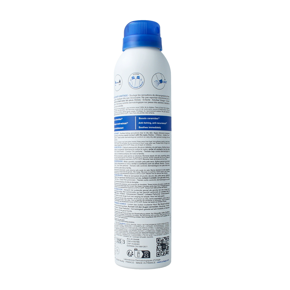 Uriage Xemose SOS anti-scratching body lotion in 200ml bottle, for soothing and moisturizing skincare.