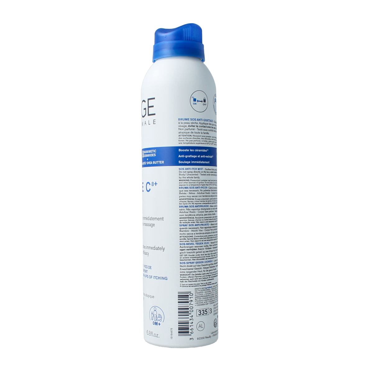 Uriage Xemose SOS anti-scratching body care lotion in 200ml bottle, designed to soothe irritated skin.