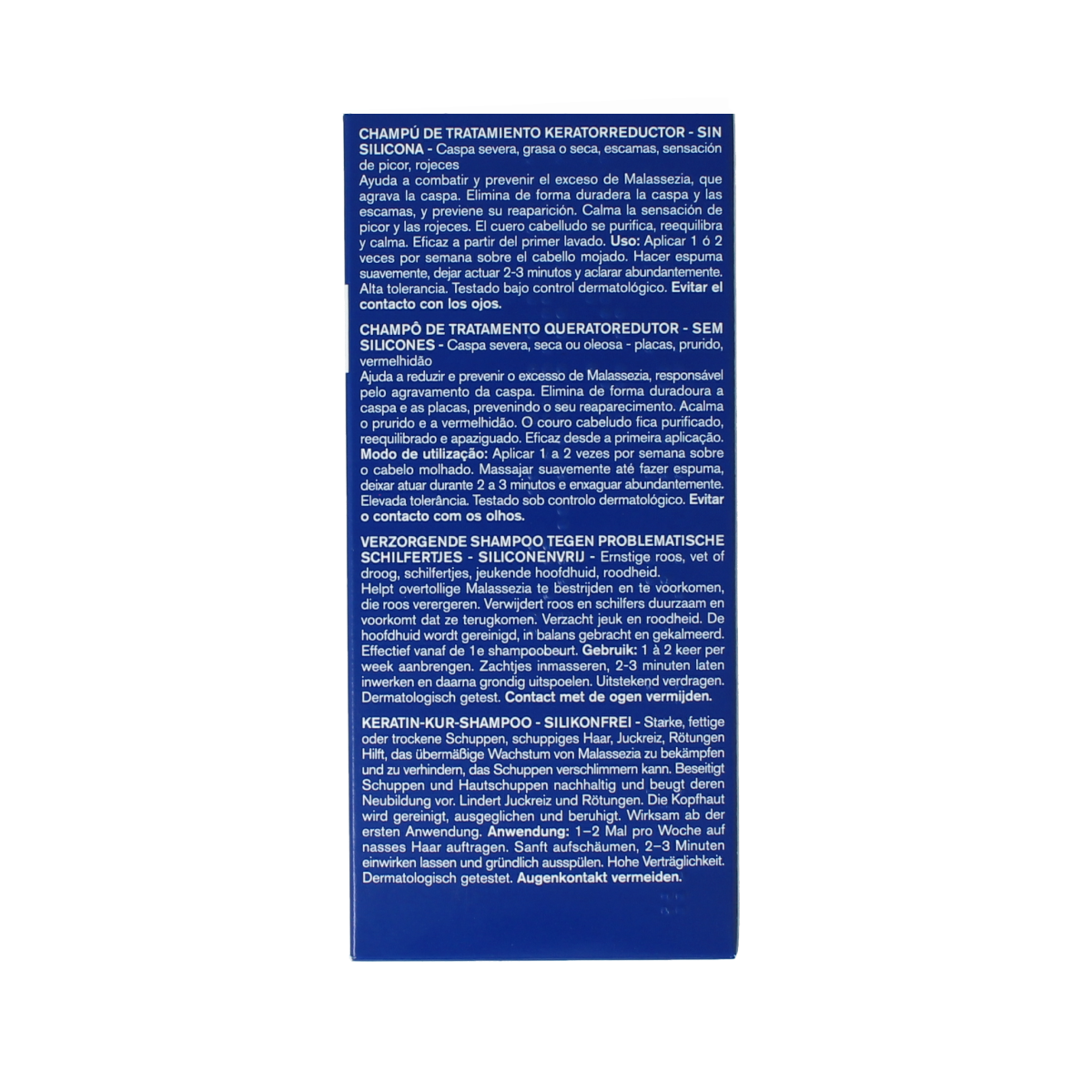 Uriage DS Hair Shampoo Keratoreducteur bottle, 150ml, for scalp and hair care, with a white and blue label.