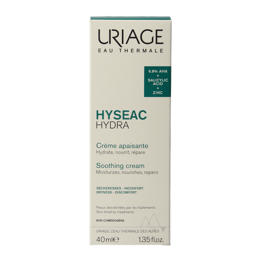 Uriage Hyseac gezichtsverzorging bij uitdroging in 40ml, hydraterende huidverzorgingscrème for dry skin.