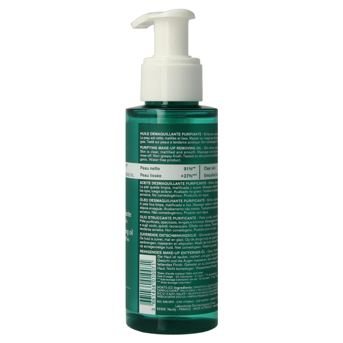 Uriage Hyseac zuiverende olie in 100ml, gezichtsverzorging met natuurlijke ingrediënten, geschikt voor een frisse huid.