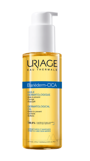 Uriage Bariederm CICA olie voor striemen en littekens, 100 ml, lichaamsverzorging met kalmerende formule