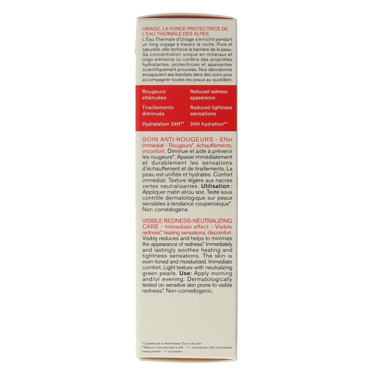 Uriage Roseliane anti-redness face cream in 40ml jar, suitable for sensitive skin with redness and irritation.