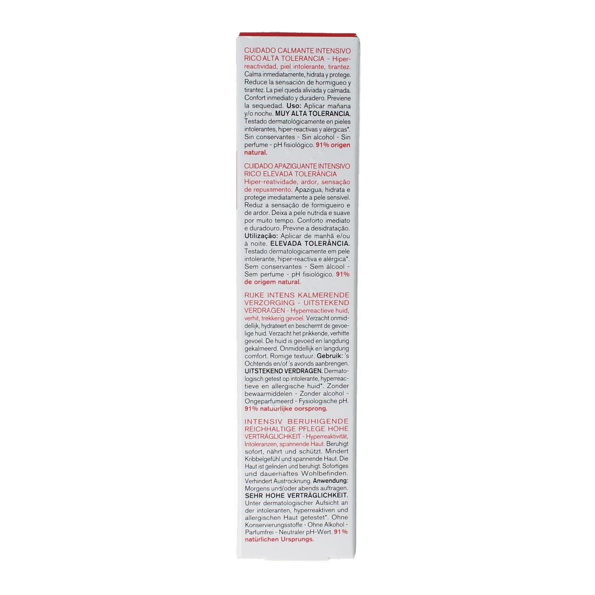 Uriage Tolederm Control rich calming facial moisturizer in 40ml tube, suitable for sensitive skin.
