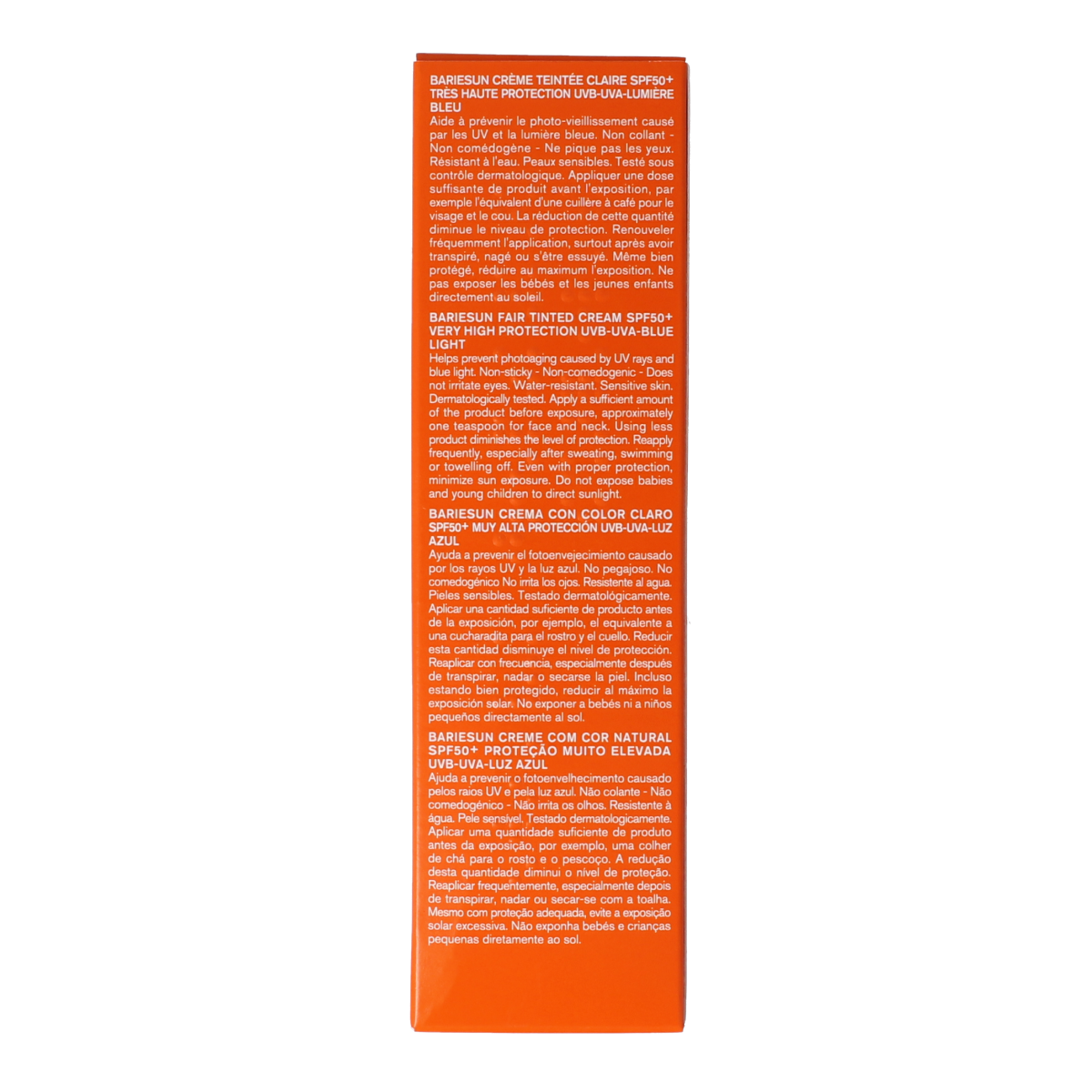 Uriage Bariesun tinted SPF50+ sun cream in 50ml tube, providing high sun protection with a tinted finish for radiant skin.