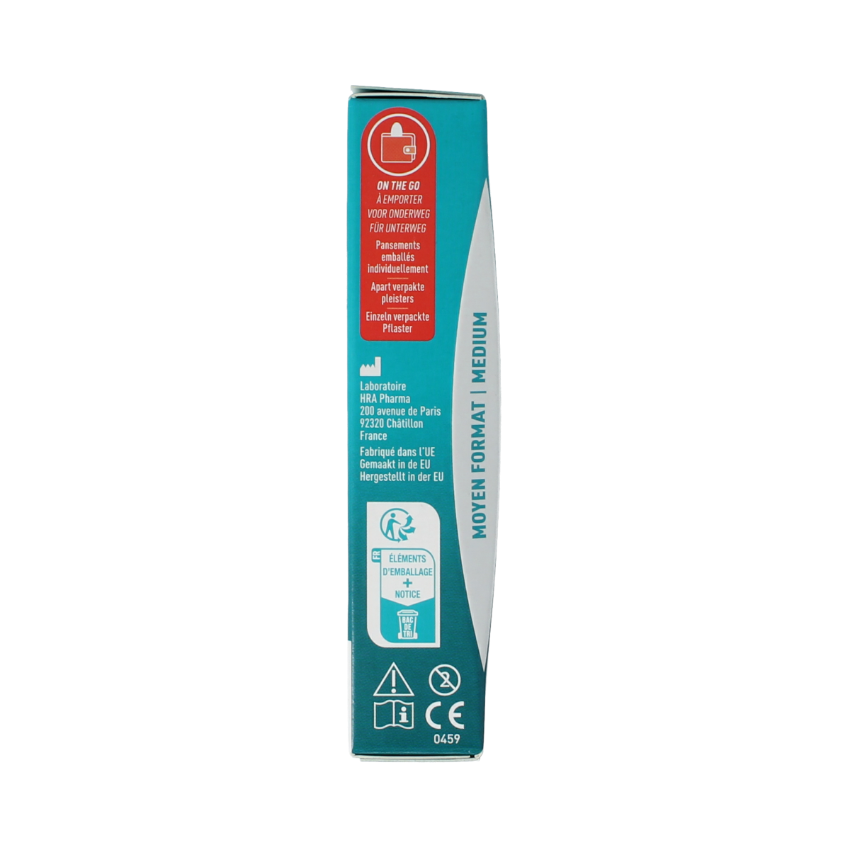 Compeed Blarenpleister medium for foot care, showing a box of 6 blister plasters from Compeed brand.