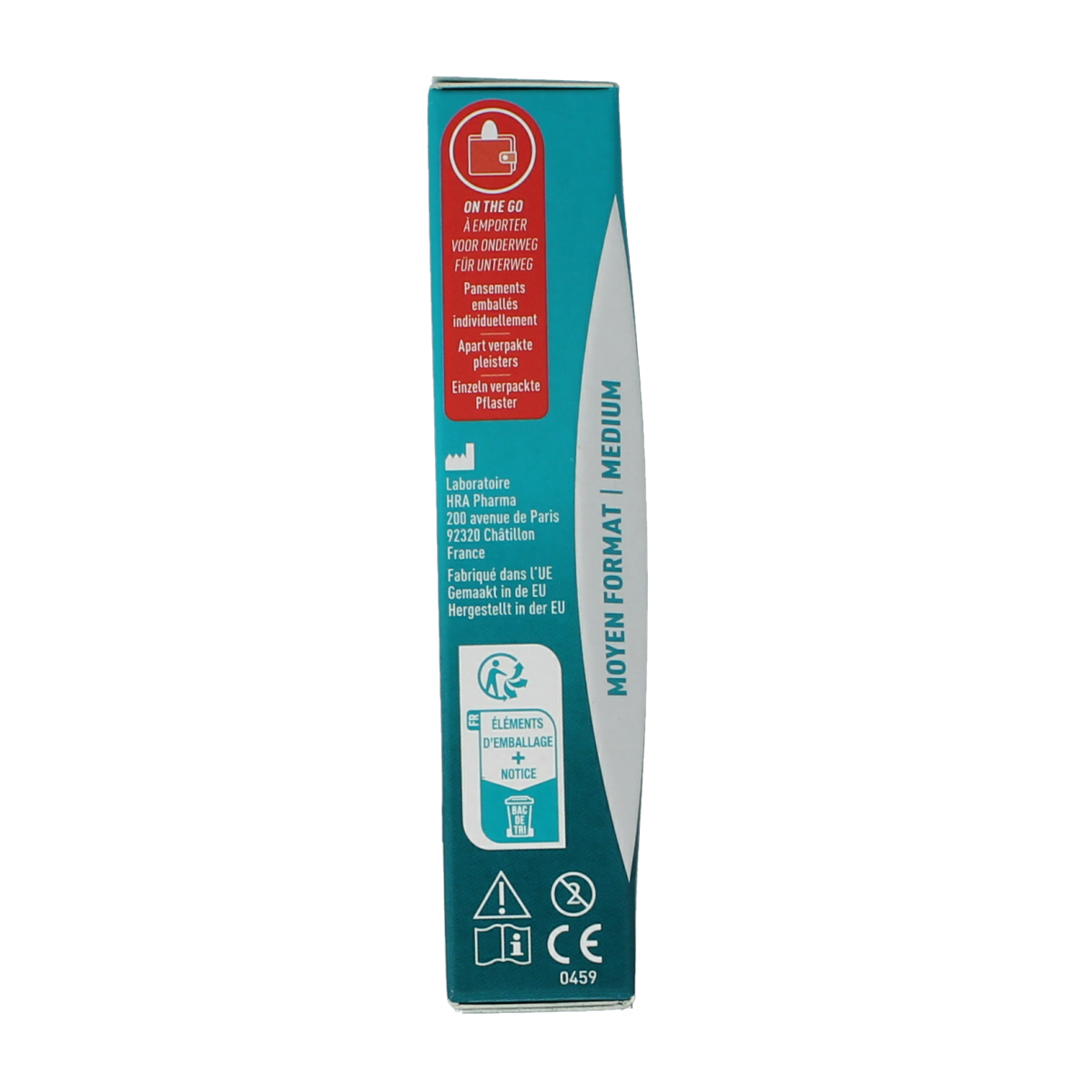 Compeed Blarenpleister medium size, foot care blister plaster, shown in packaging with 12 pieces, by Compeed.