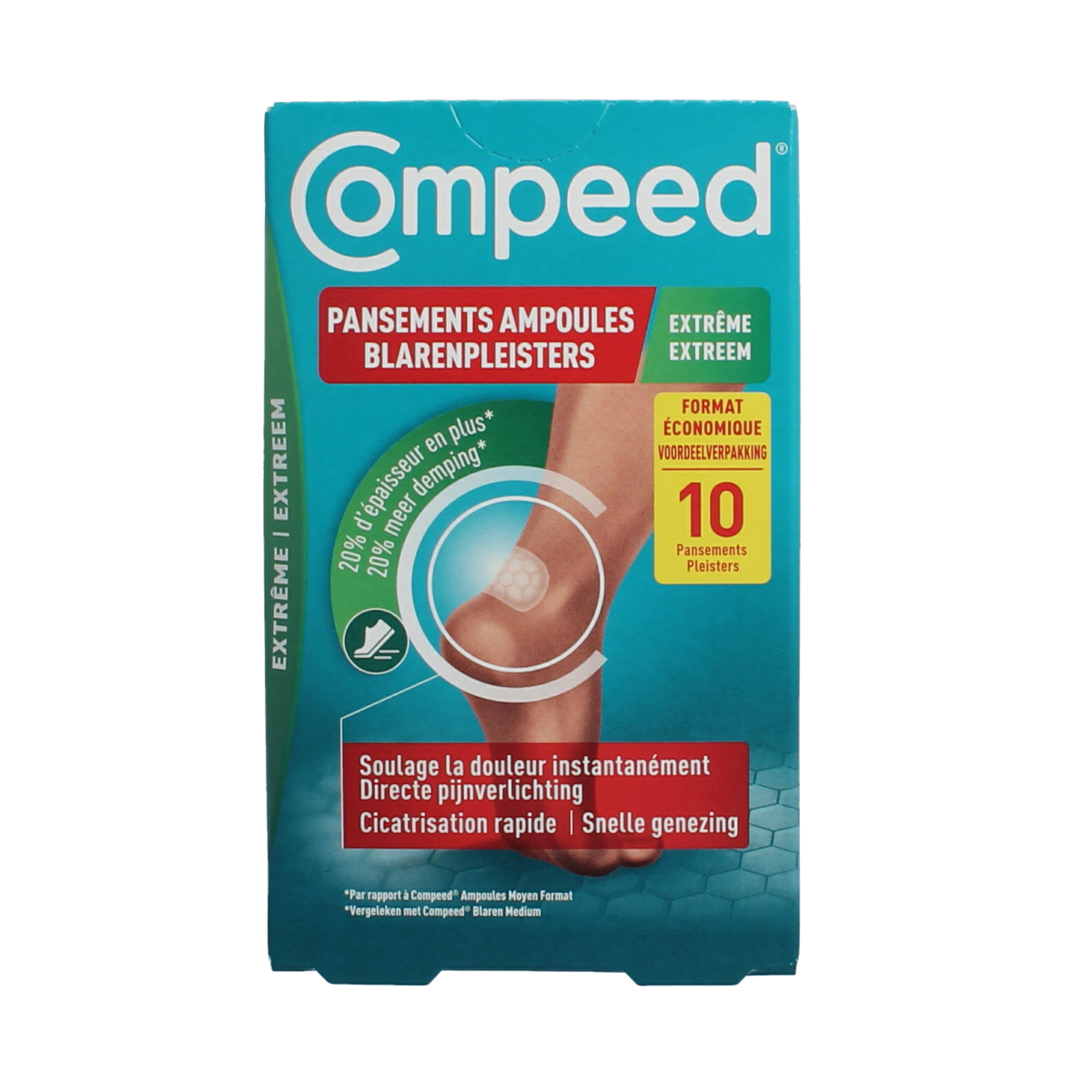 Compeed Blarenpleister extreem medium, voetverzorging, snel en effectief blarenpleister voor voeten, 10 stuks, door Compeed