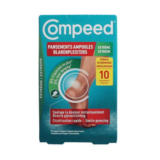 Compeed Blarenpleister extreem medium, voetverzorging, snel en effectief blarenpleister voor voeten, 10 stuks, door Compeed