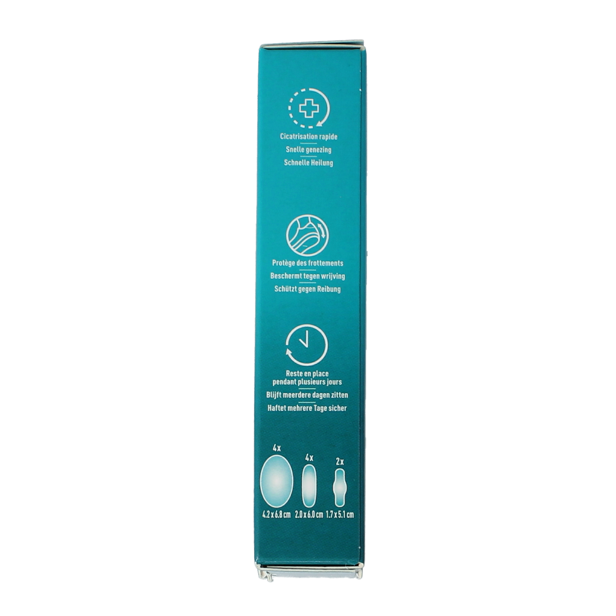 Compeed blarenpleisters mixpack with 10 foot care bandages in various sizes for blister treatment and foot comfort.