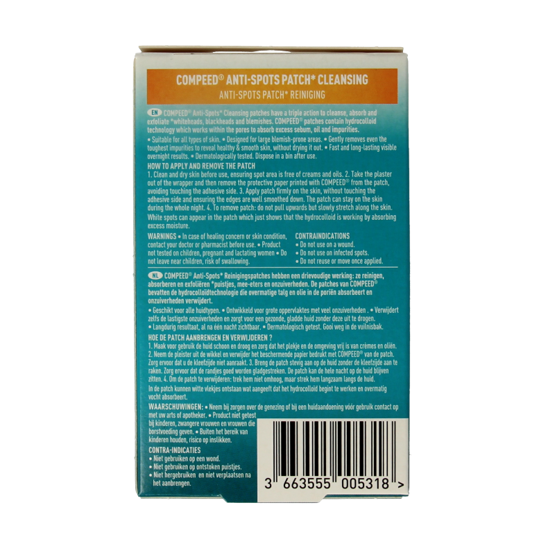 Compeed anti spots cleansing medium for feet, 7-piece foot care set, includes Compeed branding and foot cleansing tools.