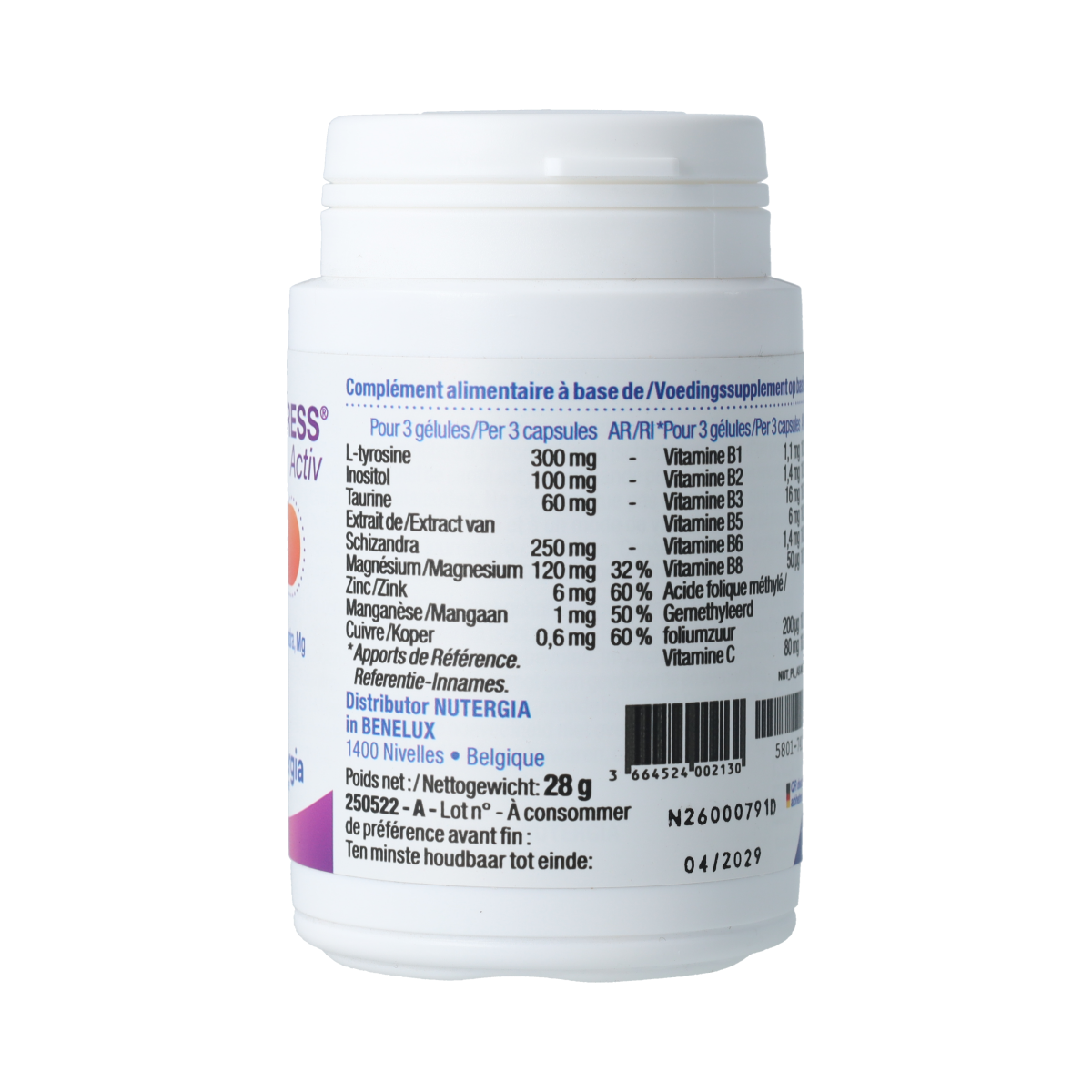 Nutergia Ergystress Activ 60.00 Capsules