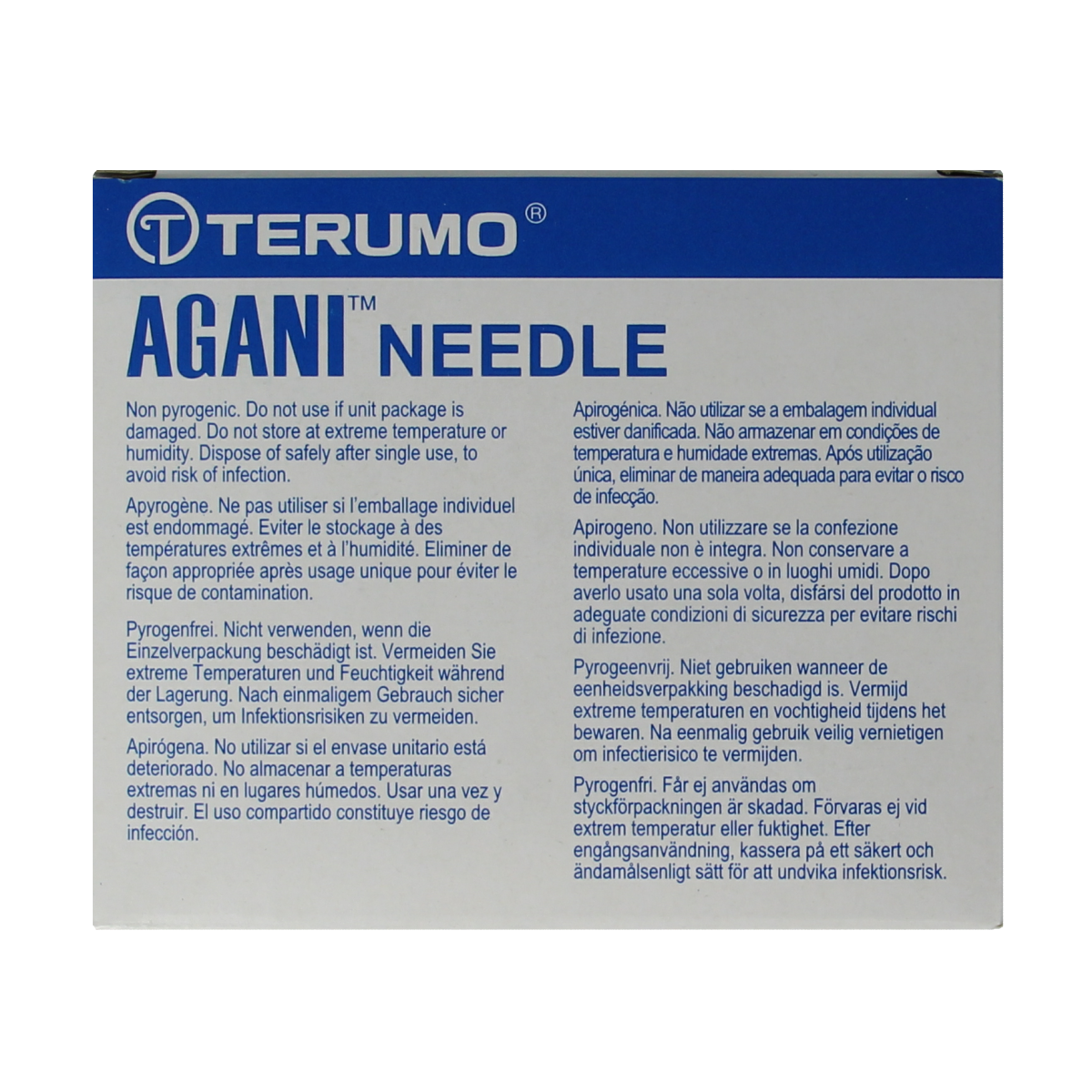 Terumo Injectienaald 38 x 0.9 mm lancetten and needles, 100 pieces, sterile medical sharps for blood sampling and injections.
