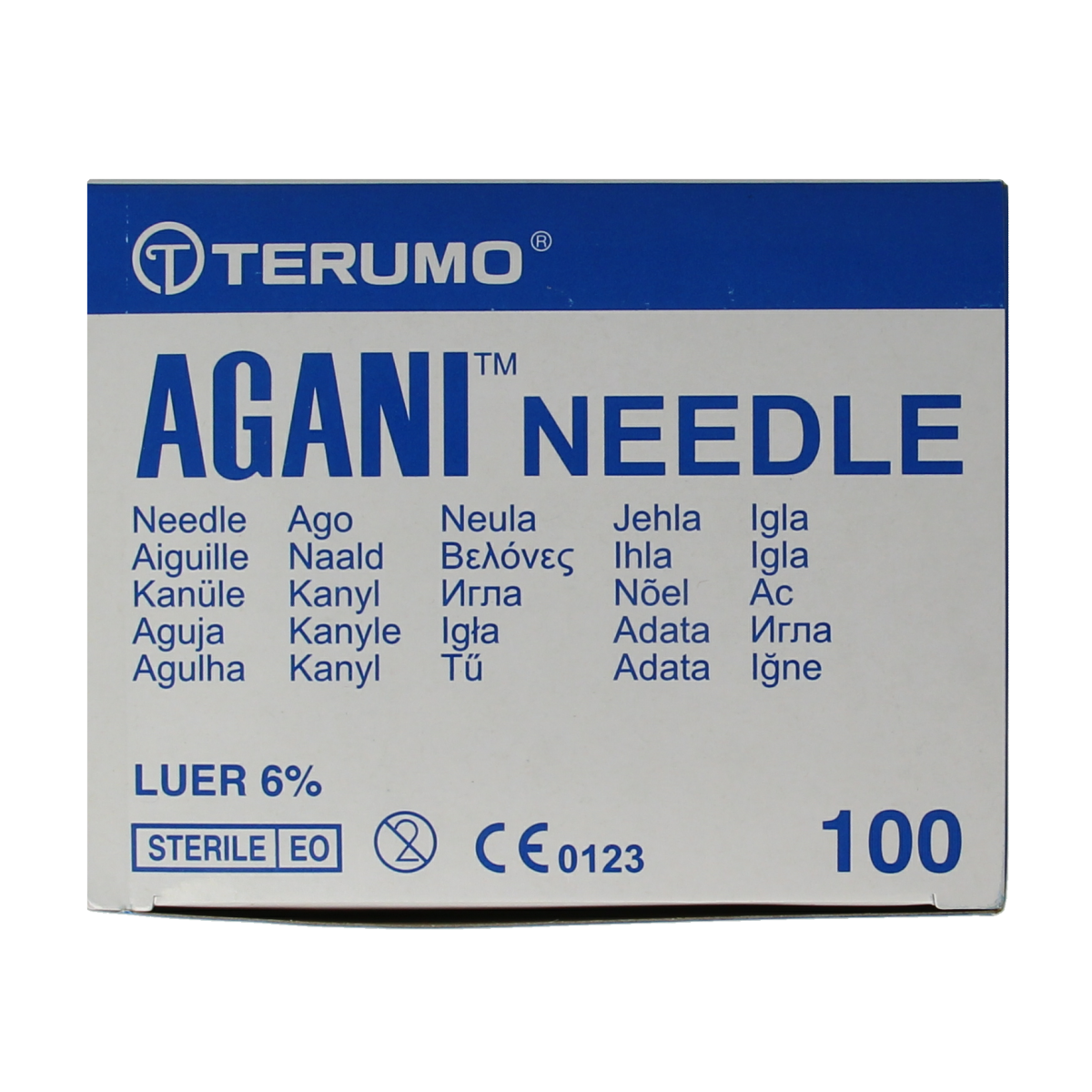 Terumo Injectienaald 38 x 0.9 mm lancet and needle, 100 pieces, for medical testing and blood sampling.