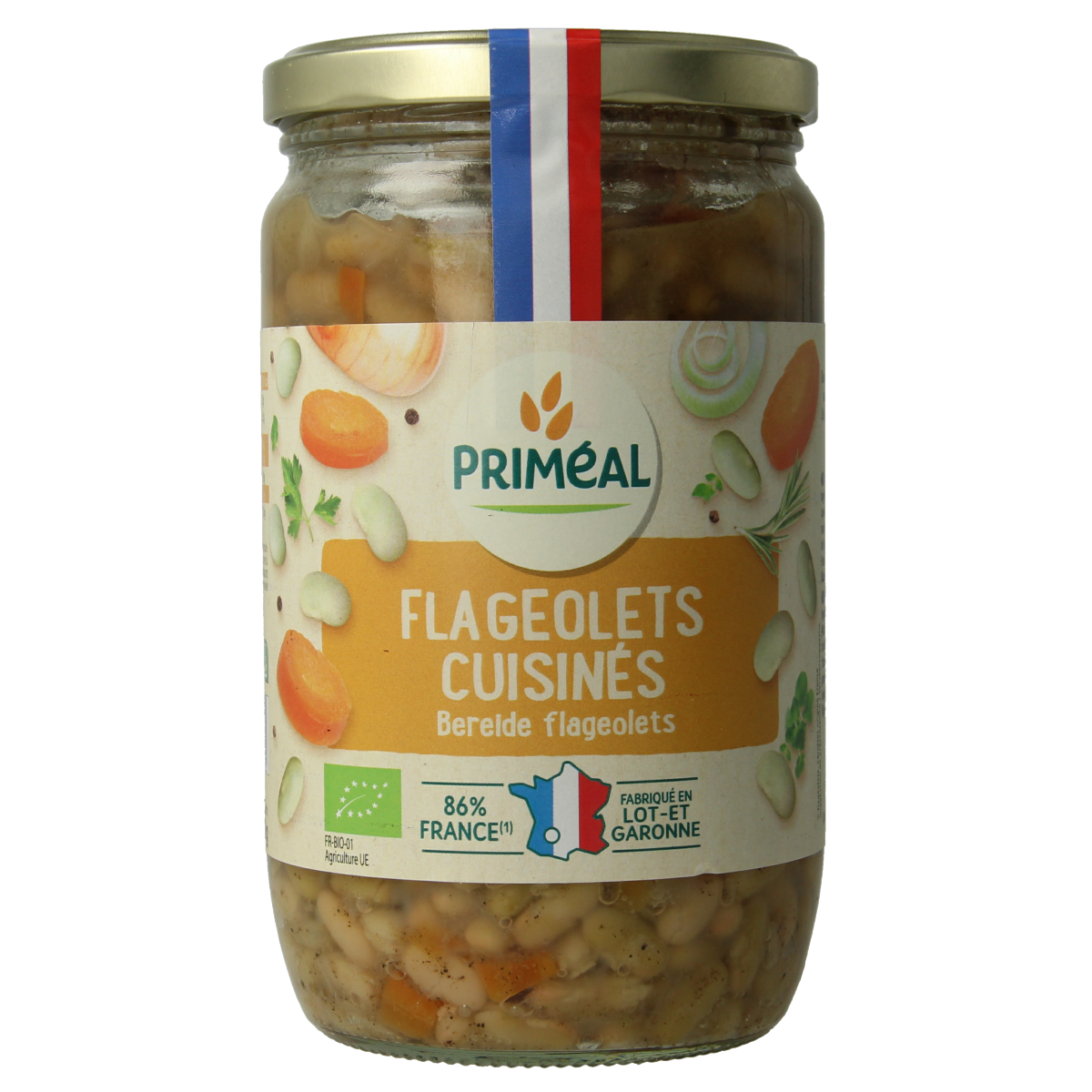 Primeal bio groene bonen in 680g verpakking, vers en gezond aardappelen, groente en fruit product.