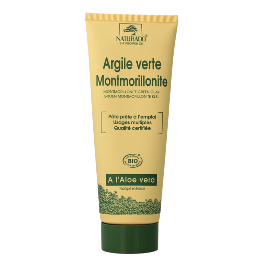 Naturado Groene Klei Montmorillon tube for body care, 300g, natural skincare product with green clay in a tube container.