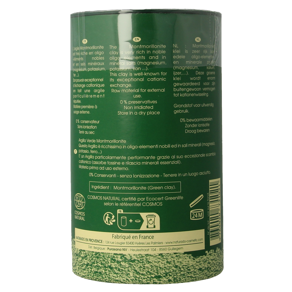Naturado  Groene klei montmorillon fijn 300.00 Gram